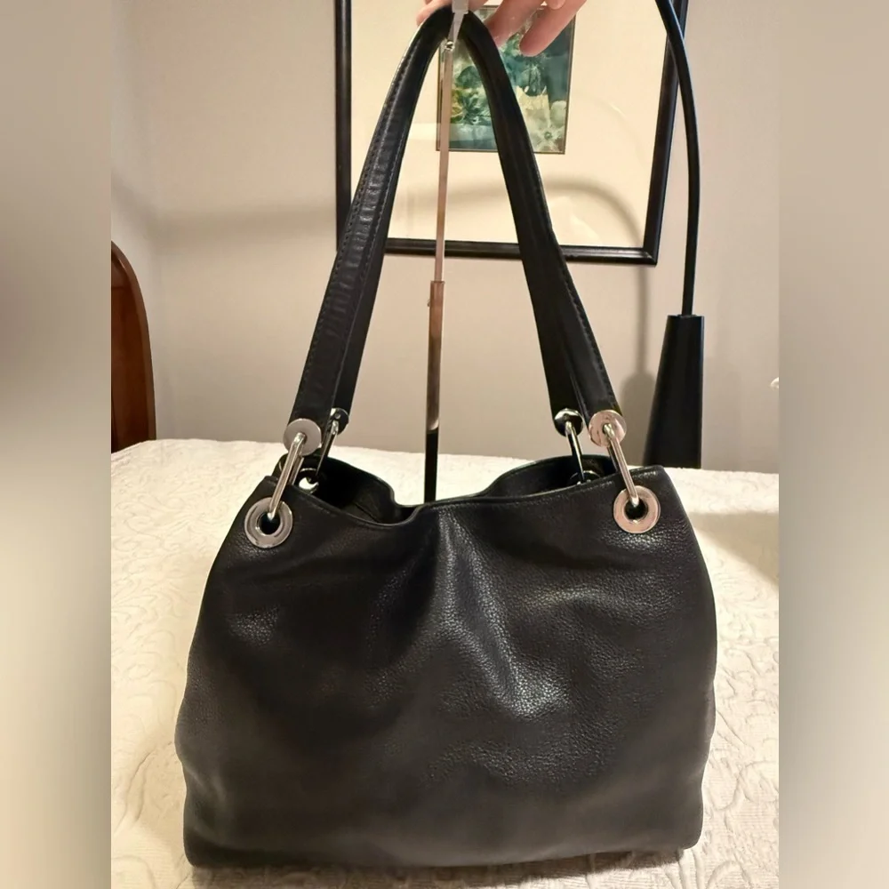 Michael Kors Black Leather Shoulder Bag